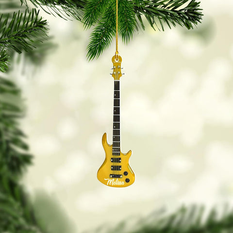 Personalized Guitar Ornament, Electric Guitar Ornament, Guitar Christmas Ornaments 2024, Acoustic Guitar Christmas Ornament, Guitar Christmas Ornaments Guitarist Gift Musical Instruments Xmas (G6)