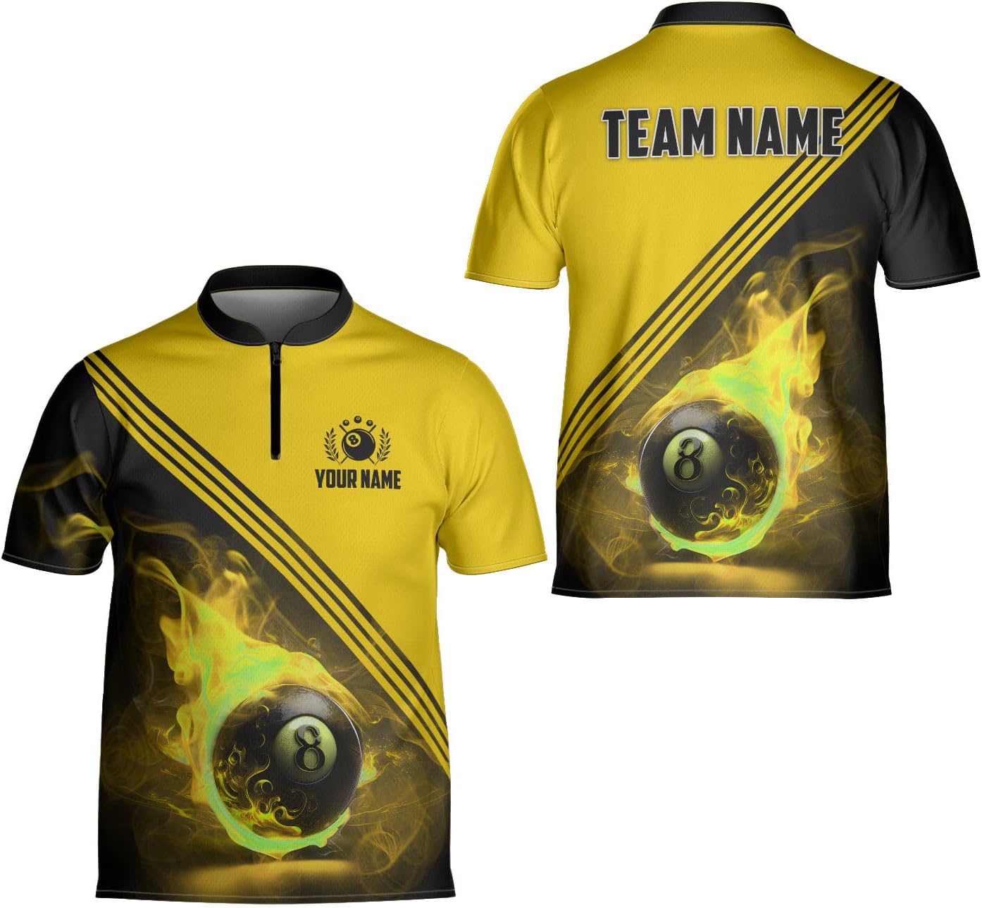 Ligthuy Personalized Billiard Jersey 3D, 8 Ball Shirt, Billiards Shirts for Men, Billiard Gifts for Men and Women S-5XL