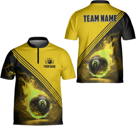 Ligthuy Personalized Billiard Jersey 3D, 8 Ball Shirt, Billiards Shirts for Men, Billiard Gifts for Men and Women S-5XL