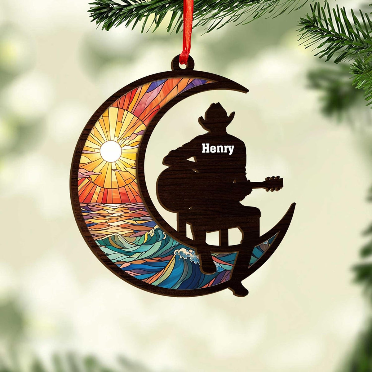 Personalized Guitar Ornament, Electric Guitar Ornament, Guitar Christmas Ornaments 2024, Acoustic Guitar Christmas Ornament, Guitar Christmas Ornaments Guitarist Gift Musical Instruments Xmas (G18)