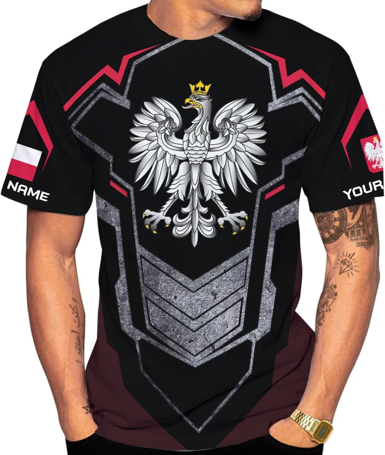 Parvii Personalized Poland Shirt Women & Men, Polska Tshirt Women Poland Shirt 3D, Poland Pride Shirts, Polish Eagle Polska