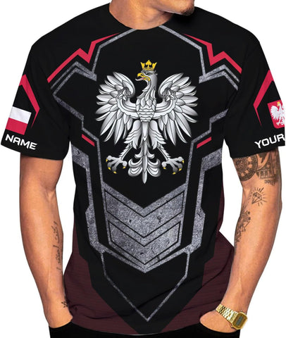 Parvii Personalized Poland Shirt Women & Men, Polska Tshirt Women Poland Shirt 3D, Poland Pride Shirts, Polish Eagle Polska