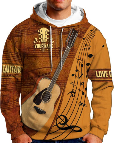 Custom Name Guitar Shirt 3D All Over Print, Guitar Shirts for Men, Unisex Guitar Shirts Music, Music Lover, Guitar Lover