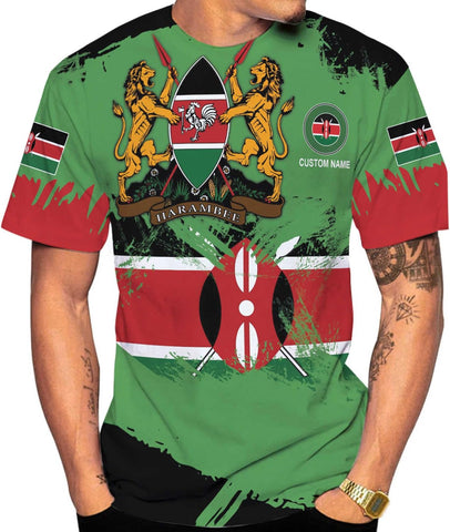 Personalized Kenya Flag 3D Shirts - Kenyan Pride Gift