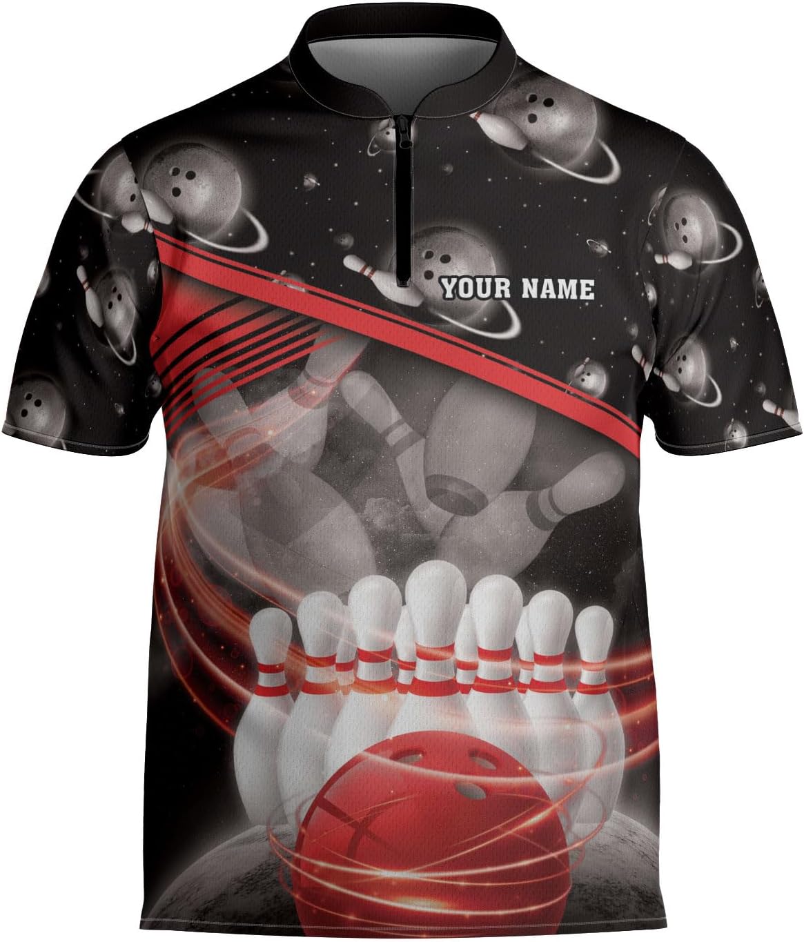 mostprints Personalized Bowling Jersey Gift 3D Custom Bowling Shirts for Team Name Bowl Bowler Shirt Unisex Cool Men Women