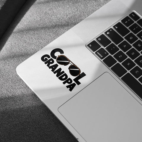 (3Pcs) Cool Grandpa Sunglasses Vinyl Decal Sticker, Cool Papa Bumper Sticker, Grandpa Papa Waterproof Vinyl Sticker, Father's Day Sticker for Dad - Sticker for Laptop Water Bottle Phone Hard Hat 3"