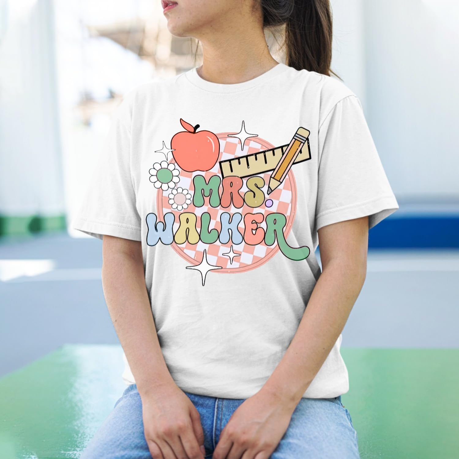 Personalized Teacher Shirt, Custom Teacher Name Shirt, Teacher Shirts for Women, Teacher Gift, Gift Idea for Teacher