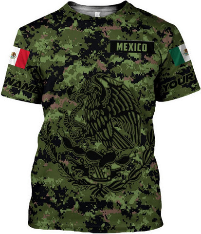 Personalized Name Mexican Shirts for Men, Customized Mexico Shirts for Men, Mexico Shirts for women, Mexico Shirt Eagle Flag Camo Flag Mexican Eagle Unisex Shirt, Mexico Soccer shirt men TS19