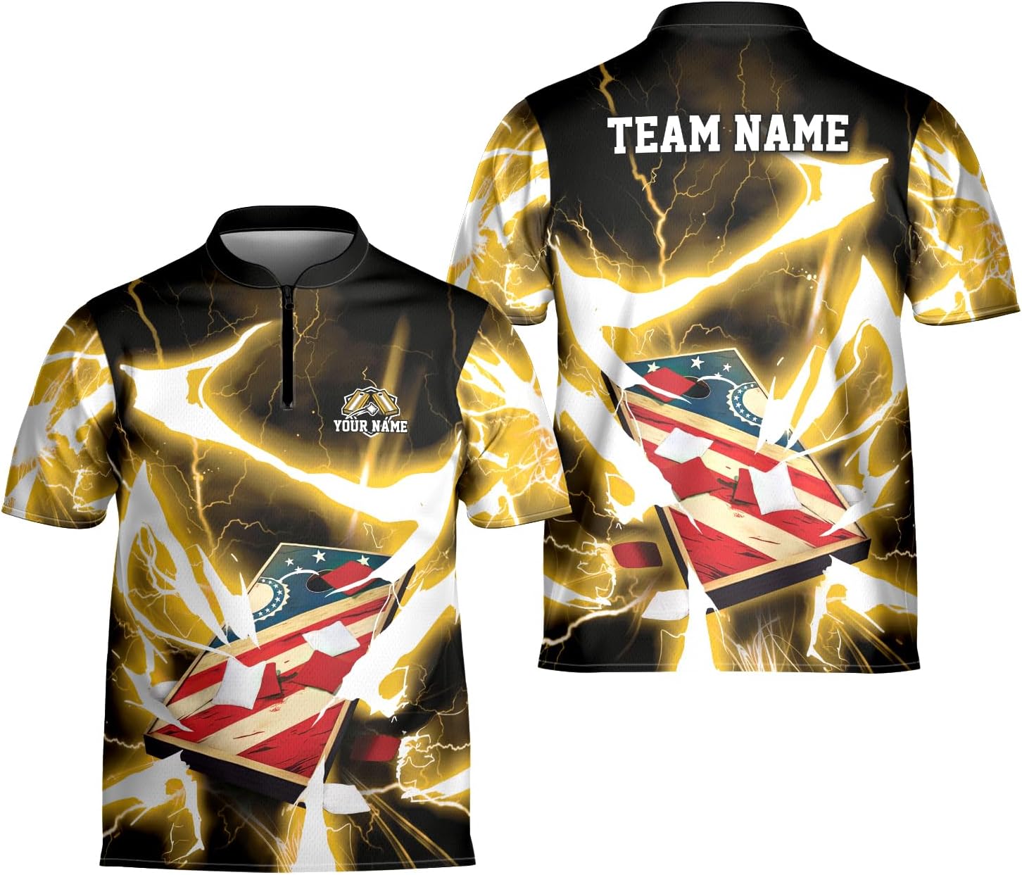 Artparel Personalized Cornhole Bowling Jersey Cornhole Shirt 3D Cornhole Player Tshirt for Team Funny Cornhole Gift Men Women