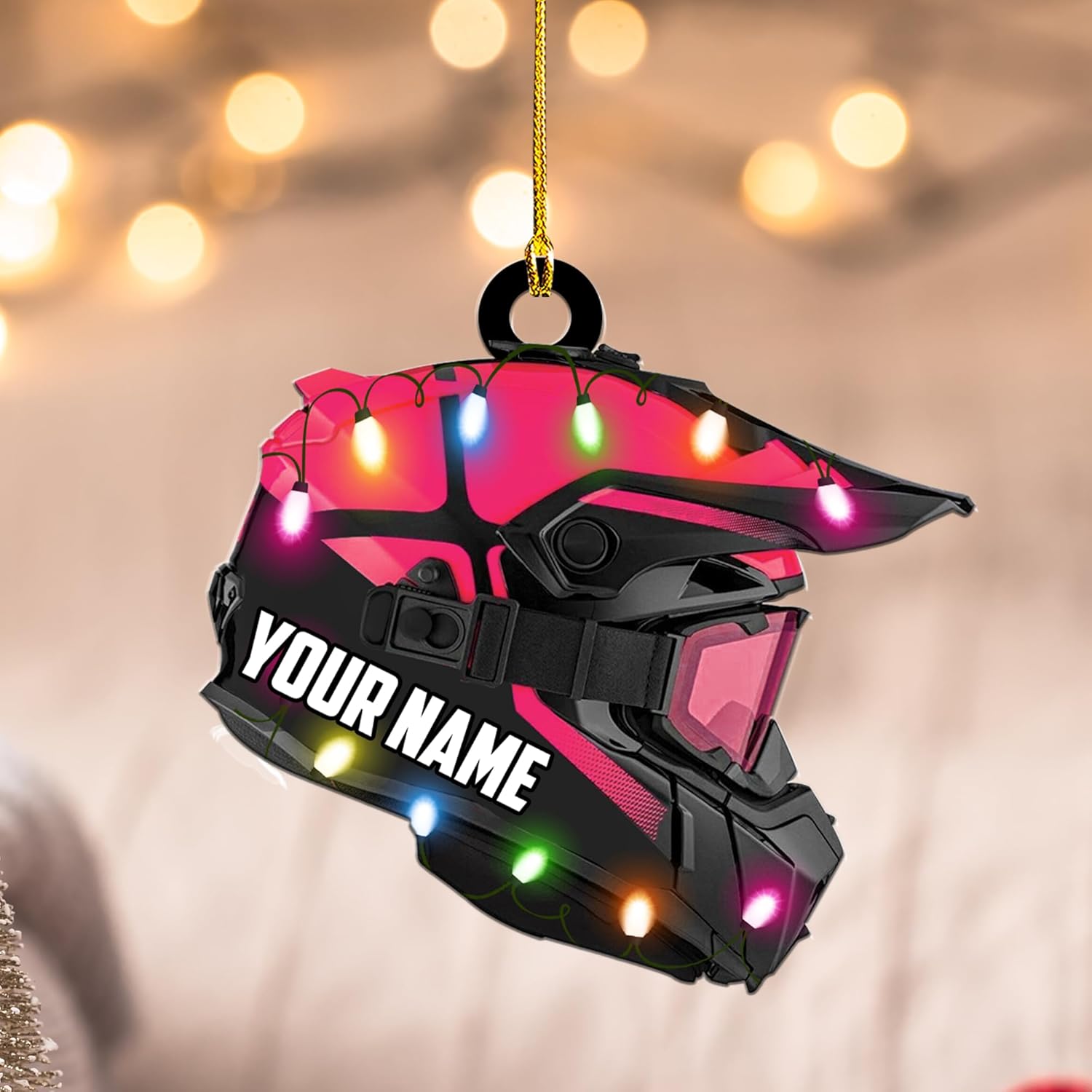 RoyalBro Personalized Snowmobile Ornament Snowmobile Gear Shoes Christmas Ornament for Snowmobile Lovers, Snowmobile Christmas Ornament Gift for Snowmobile Lovers (Style 5)