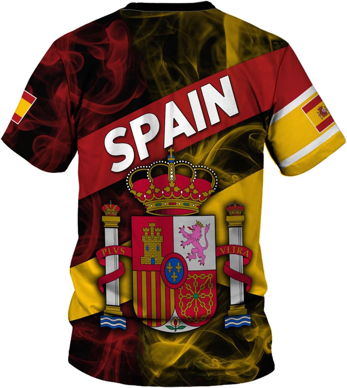 Ligthuy Personalized Name Spain Shirt 3D, Custom Spainish Shirt Flag for Men and Women, Italia Shirt Soccer Unisex Size