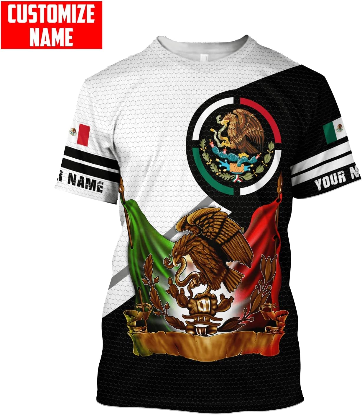 Personalized Name Mexican Hoodie 3D, Customized Mexico Hoodies for Men & Women