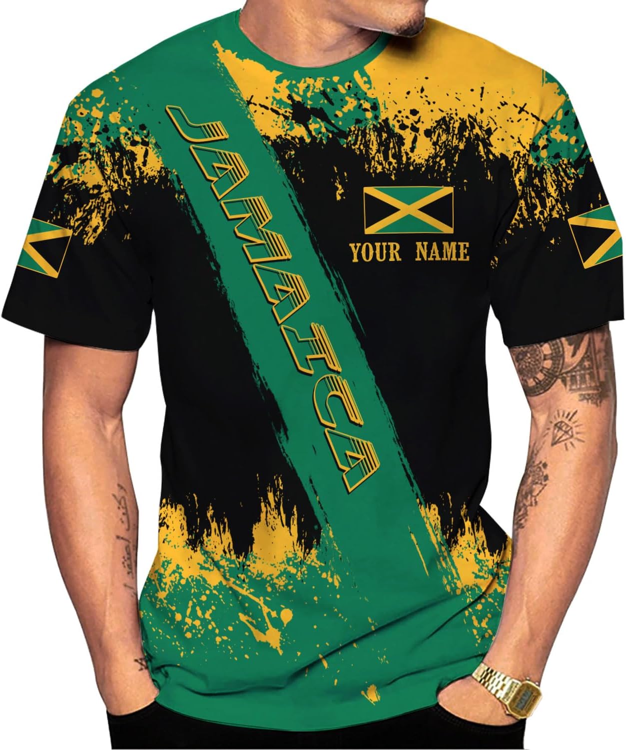 Suseaz Personalized Jamaica Shirt 3D, Jamaica Flag Lion 3D Hoodie, Jamaican Pride 3D T-Shirt, Jamaica Tshirt 3D for Men Women