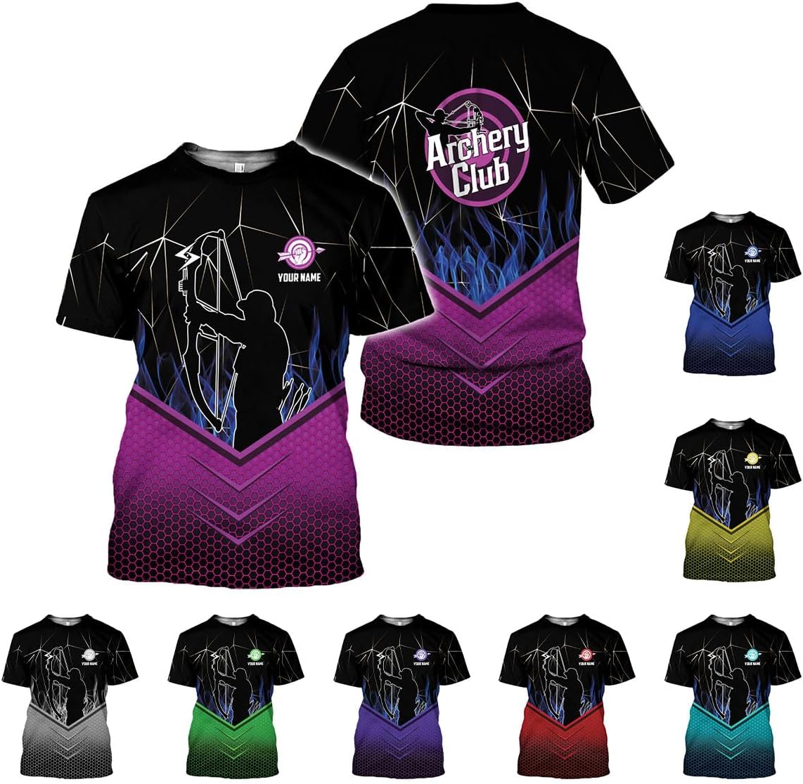 Artparel Personalized Archery Shirt 3D Archery Target Bow Archery Shirts for Men Women Archer Archery Lovers T-Shirt S-5XL