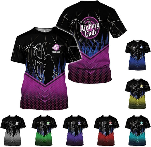 Artparel Personalized Archery Shirt 3D Archery Target Bow Archery Shirts for Men Women Archer Archery Lovers T-Shirt S-5XL