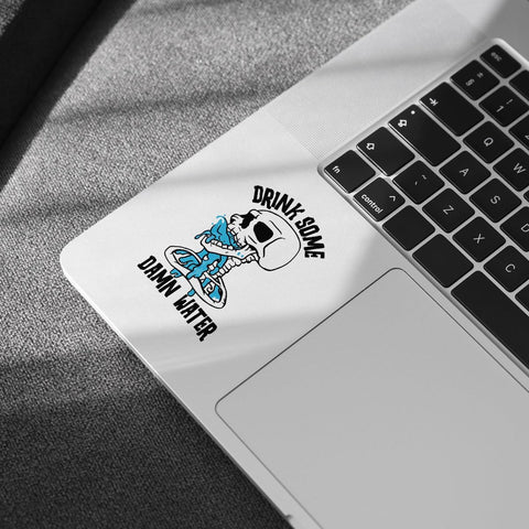 3 Pcs Drink Some Damn Water Sticker, Skull Skeleton Hydrate or Diedrate Die-Cut, Drink Water Stickers, Drink Reminder Sticker, Funny Skeleton Stickers for Laptop Bottle Phone Car Helmet 3"x3"