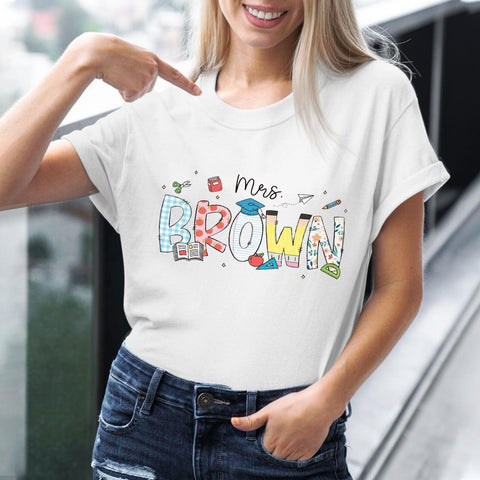 Personalized Teacher Shirt, Teacher Name Shirt, Custom Grade Kindergarten Teacher, Preschool Teacher Shirts Teacher Gift