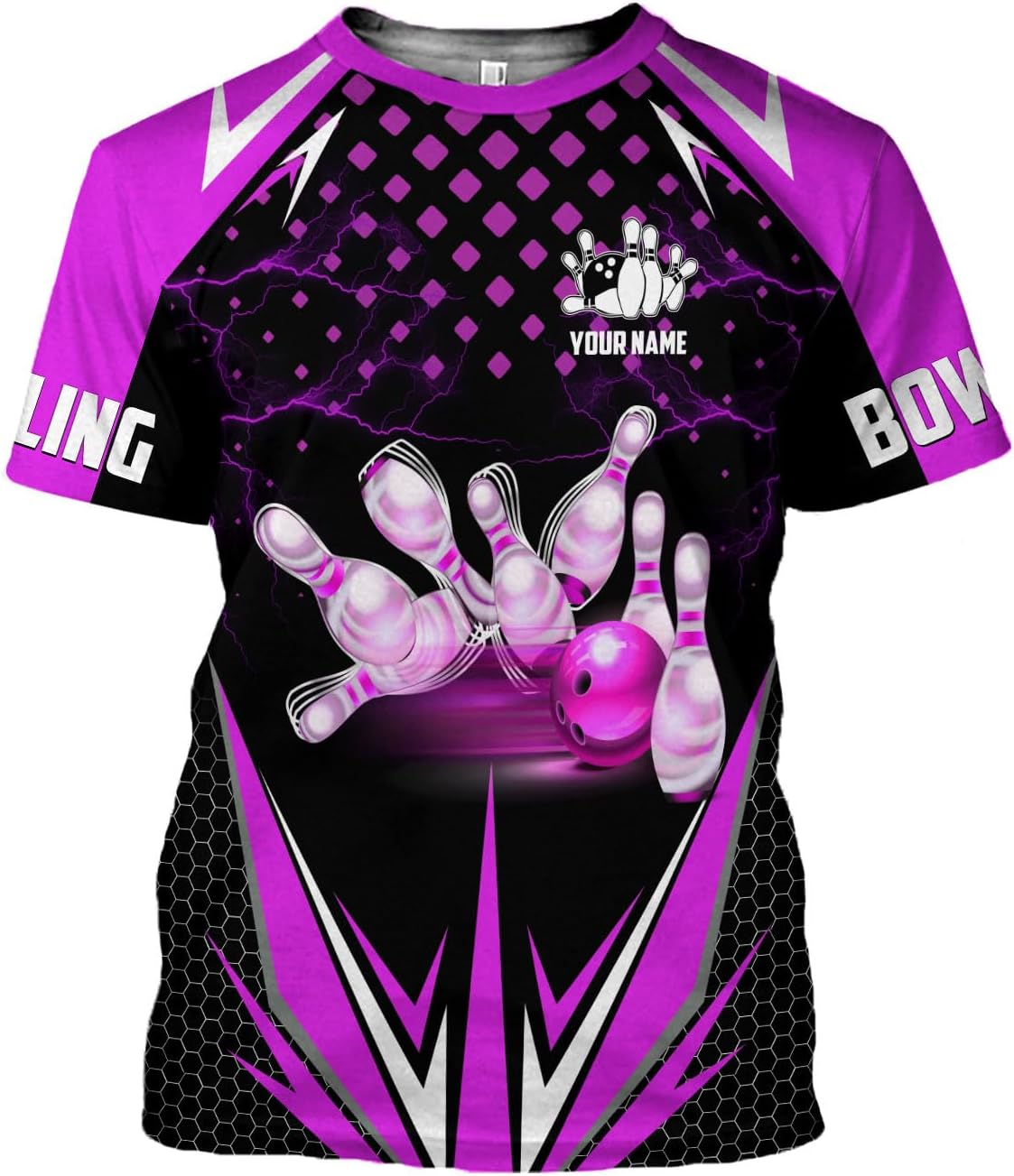 MoonArt Personalized Name Bowling Shirts for Men and Women 3D, Bowling Shirts for Team Bowling, Bowling Shirts Gift