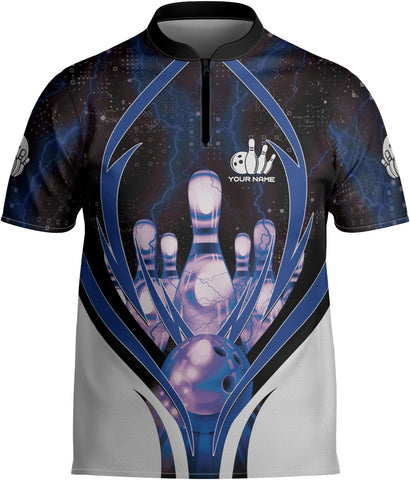 mostprints Personalized Bowling Jersey Gift 3D Custom Bowling Shirts for Team Name Bowl Bowler Shirt Unisex Cool Men Women