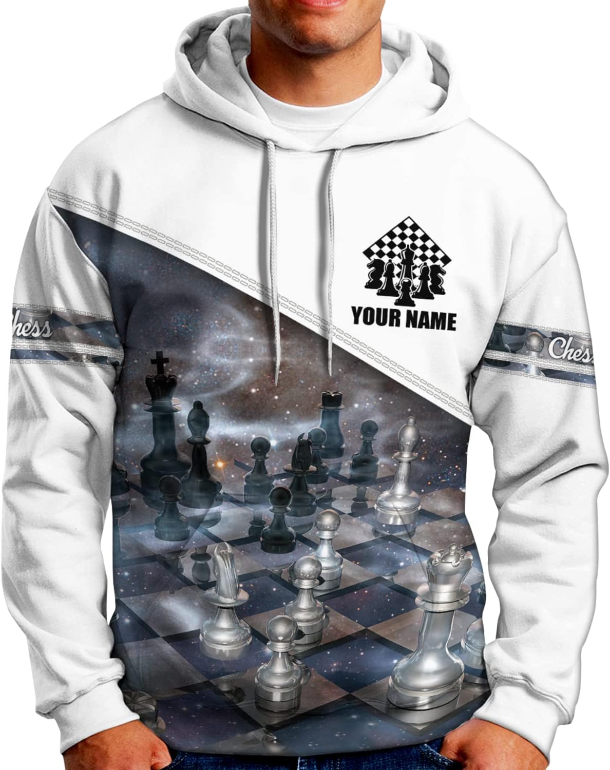 Personalized Name Chess 3D Full Color Shirt, Custom Name Chess 3D Shirt for Men, Women, Chess Lover, USA Chess Shirt