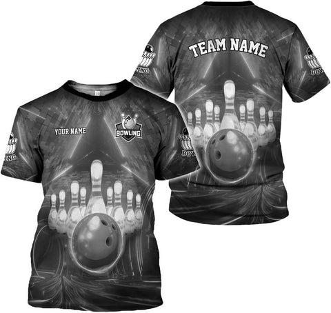 Rivelus Personalized Name Bowling Shirts for Men and Women 3D, Bowling Shirts for Team Bowling, Bowling Shirts Gift 4