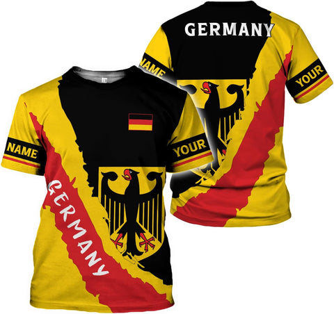 Mostprints Personalized Name Germany Shirt 3D, Custom German Shirt gift for Men and Women, German Flag Shirt Gift S-5XL