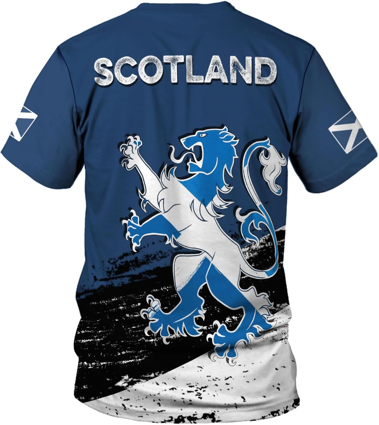 Custom Scotland Shirts for Men Scottish Rampant Lion Scotland Coat of Arms Banner T-Shirt Lion Scottish Pride Gift Shirts 3D