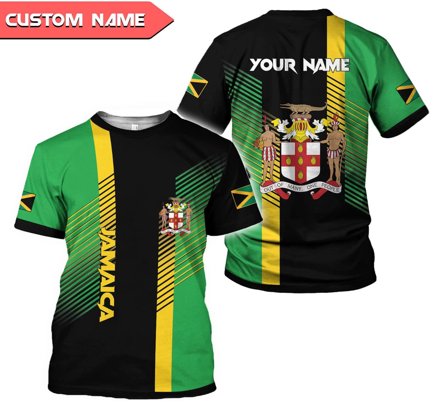 Personalized Jamaica Shirt Custom Jamaica Flag Lion Shirt for Men and Women, Jamaican Pride T-Shirt, Jamaica Tshirt Jamaicana