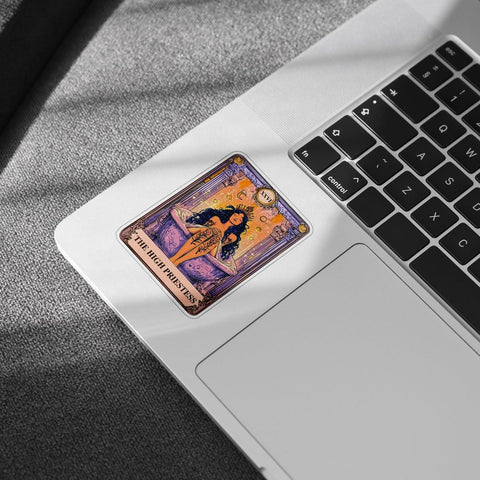 3 Pcs The High Priestess Tarot Card Sticker, Tarot Stickers, Witchy Stickers for Kindle, Bookish Stickers for Kindle - Vinyl Decal 3 Inches for Water Bottles Laptop Phone Car Hard Hat Helmet Coworker