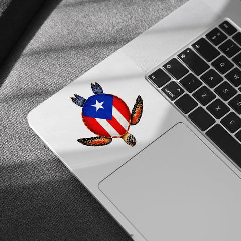 (3Pcs) Puerto Rico Flag Turtle Decal, Sea Turtle Car Decal, Turtle Vinyl Sticker, Puerto Rico Car Sticker, Puerto Rico Accessories - Stickers for Laptop Water Bottle Phone Car Window Helmet 3"