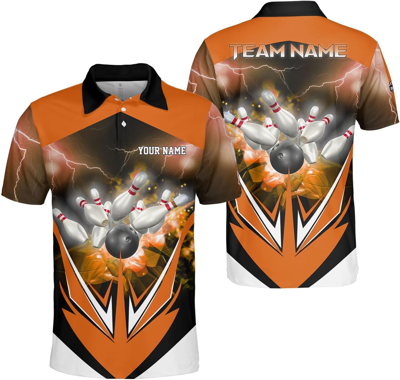 Ligthuy Personalized Name Bowling Polo Shirts 3D for Men and Women, Bowling Shirt, Bowling Team