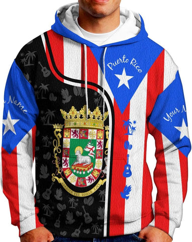 Personalized Name Puerto Rico T-Shirt 3D, Puerto Rico Shirt for Men Women, Puerto Rico Flag T Shirt All Over Printing S-5XL