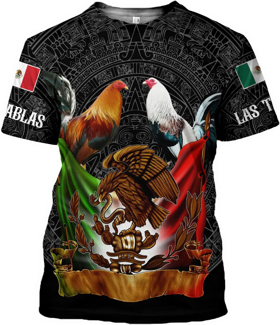 Personalized Name Mexican Shirt for Soccer Fans, Unisex XL Multicolor Eagle Flag Shirt, 3D All-Over Print Hoodie for Men & Women