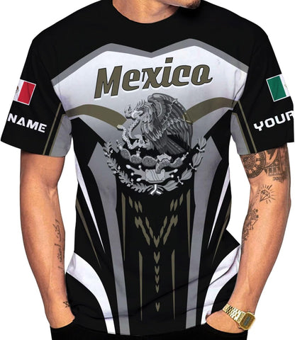 Rivelus Personalized Name Mexican Shirts for Men, Customized Mexico Shirts for Men, Mexico Shirts for Women Mexico Shirt
