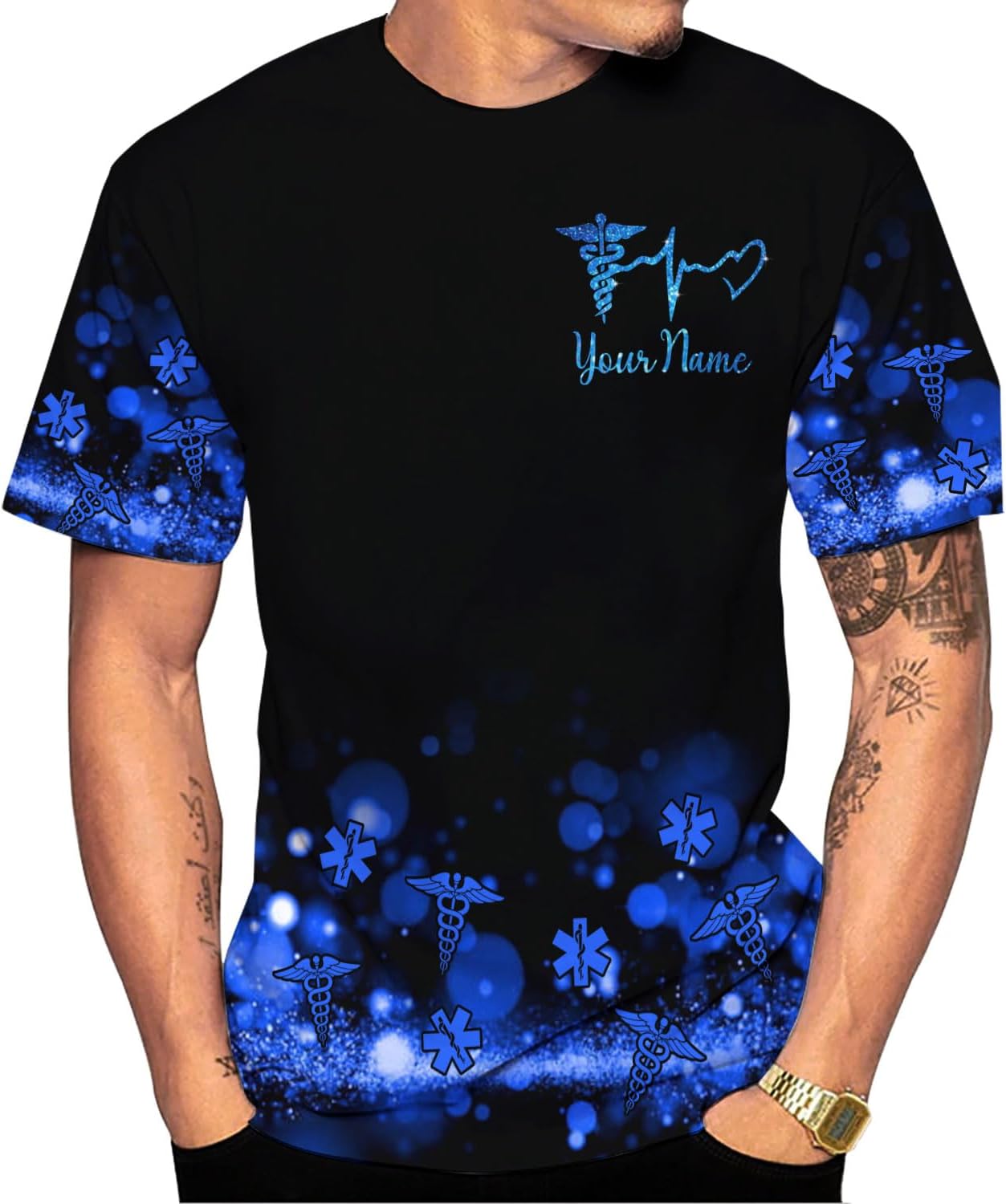 MoonArt Personalized Name Nurse Shirt Nurse Gifts Nurse Graduation Gift Funny Nurse T-Shirt Gift Nursing Emergency Shirts