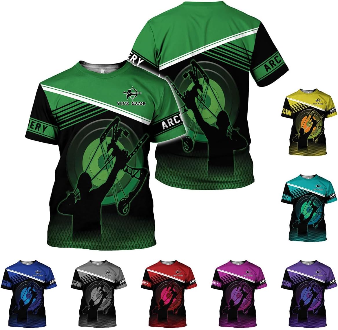 Artparel Personalized Archery Shirt 3D Archery Target Bow Archery Shirts for Men Women Archer Archery Lovers T-Shirt S-5XL