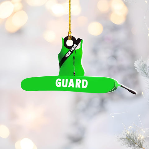 Personalized Lifeguard Ornament, Lifeguard Gift Christmas 2024 Life Guard Ornament Lifesaver Ornament, Lifeguard Gift Ideas for Women Girl Kids, Officially Licensed Hot Lifeguard (Style 10)