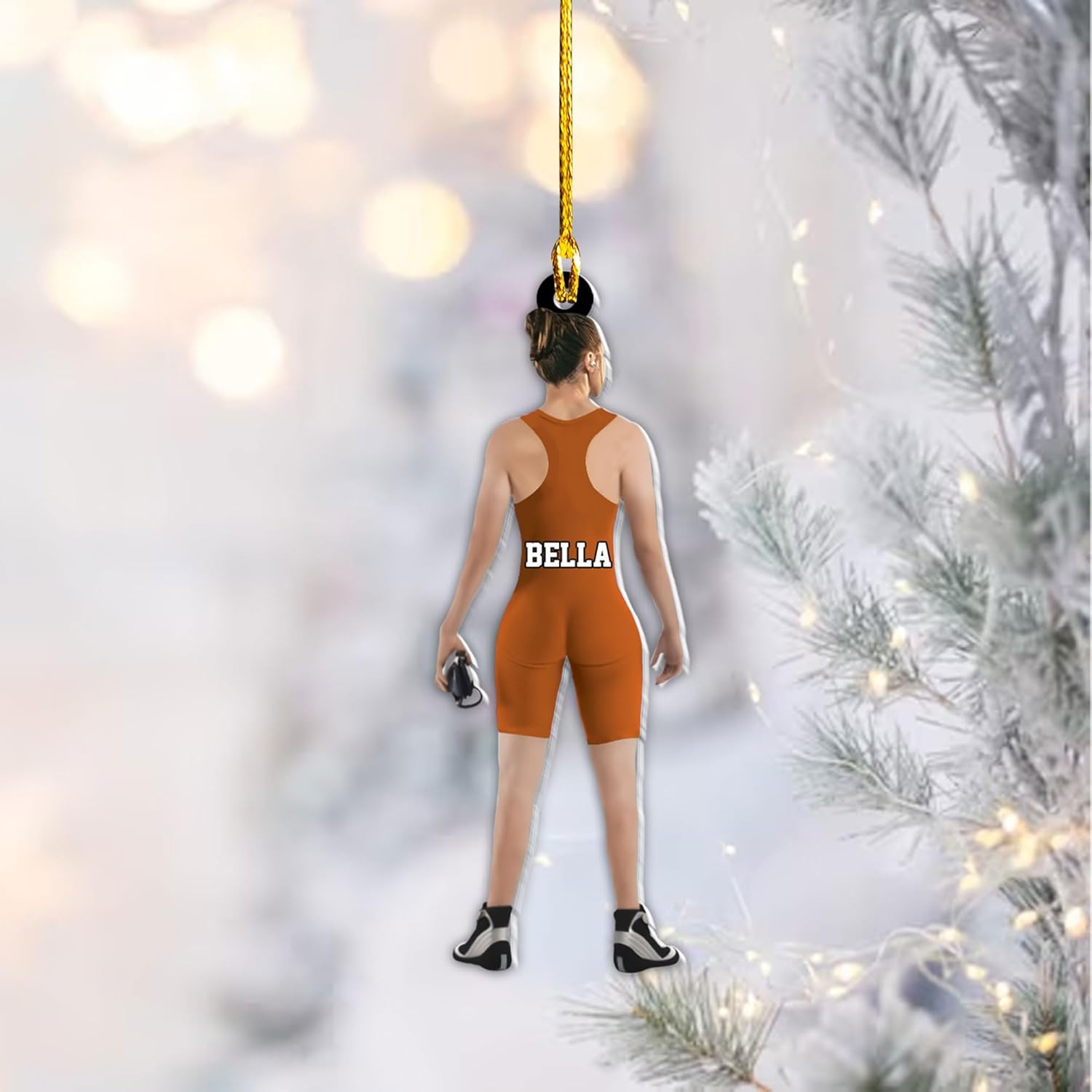 Artparel Personalized Wrestling Ornament Wrestling Helmet Ornaments Wrestling Christmas Ornament Gift for Wrestling Player Wrestling Christmas Tree Ornaments for Boys or Girls (Wrestling 4)