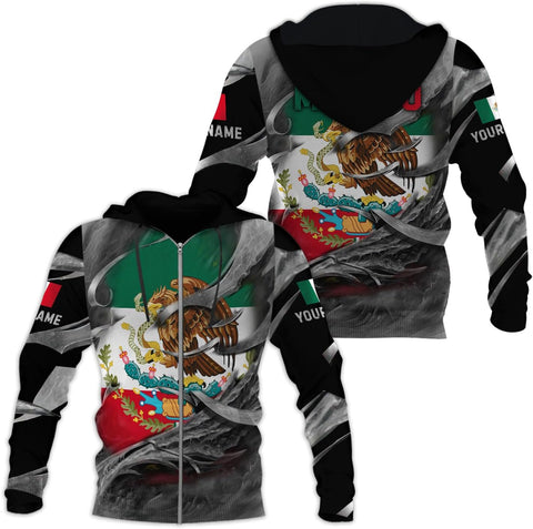 Mostprints Personalized Name Mexican Hoodie 3D, Mexican Hoodies for Men, Unisex Mexico Hoodie, Mexico Hoodies for Men