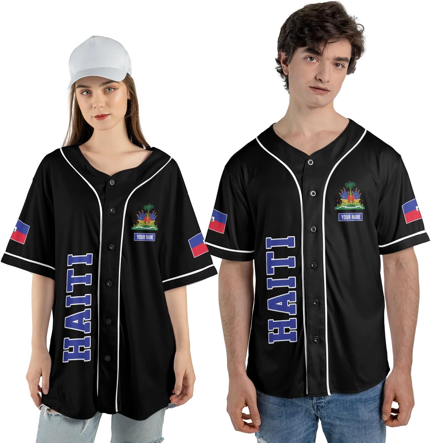 Personalized Name Haiti Baseball Jersey, Haitian Baseball Jersey for Men Women, Haitian Pride Jersey Shirt