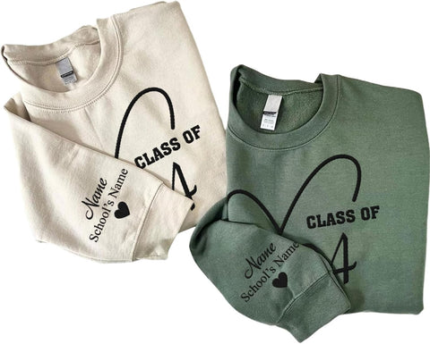 MAPrints Personalized Senior 2024 Embroidered Sweatshirt, Graduation 2024 Class Of 2024 Senior Class Of 2024 Graduation Shirt