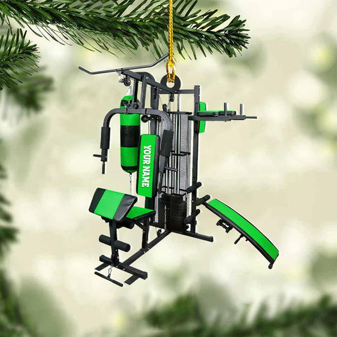 AOVL Personalized Weight Plate Ornament Weight Ornament Fitness Gift for Gym Ornament Merry Liftmas Christmas Hanging Ornaments Weight Plates Ceramic Ornament (DF8)