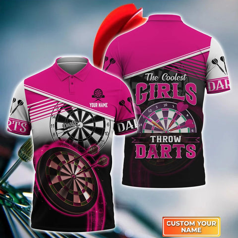 Personalized Name Dart 3D Polo Shirt, Dart Shirts, Mens Dart Shirts, Funny Dart Tshirts, Dart Team Shirts Gifts (Dart 4)