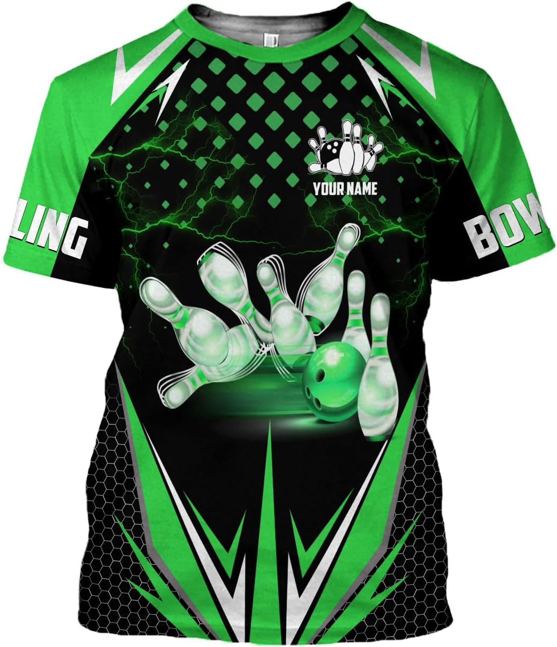 MoonArt Personalized Name Bowling Shirts for Men and Women 3D, Bowling Shirts for Team Bowling, Bowling Shirts Gift