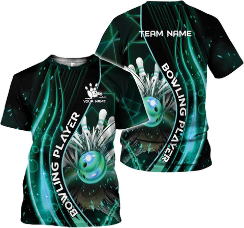 Mostprints Personalized Name Bowling Shirts for Men and Women 3D, Bowling Shirts for Team Bowling, Bowling Shirts Gift