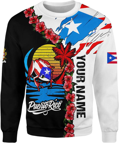 Suseaz Personalized Puerto Rico Shirts, Puerto Rican Pride Flag Tshirt Hoodie for Men and Women, Camisa Puerto Rico Shirt