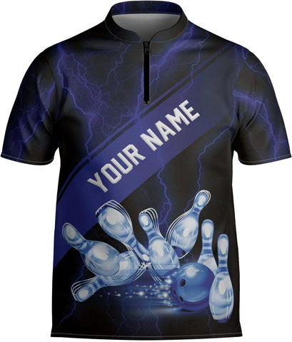 mostprints Personalized Bowling Jersey Gift 3D Custom Bowling Shirts for Team Name Bowl Bowler Shirt Unisex Cool Men Women
