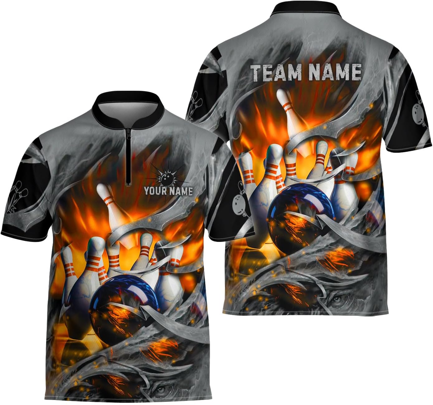 Mostprints Personalized Bowling Jersey 3D, Bowling Shirts for Team, Bowling Shirt Unisex for Men Women, Bowling Shirts for Men