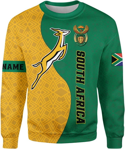 Leprints Personalized South Africa 3D Hoodie, African Pride Zip Hoodie, South Africa African Flag National Sweatshirt