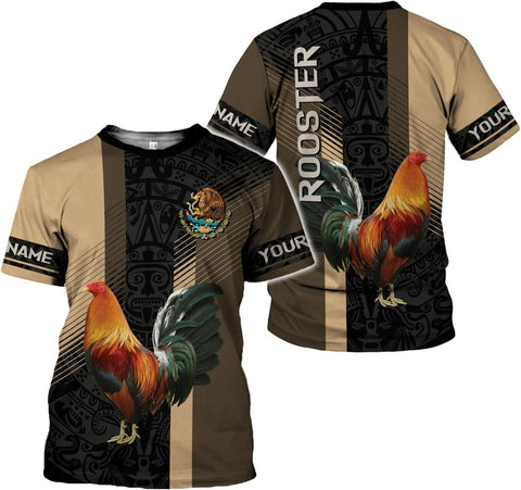 Vybonz Personalized Rooster Shirts for Men, Mexican Rooster Shirt, Mexico Rooster Sweatshirt, Mexico Rooster Hoodies for Men